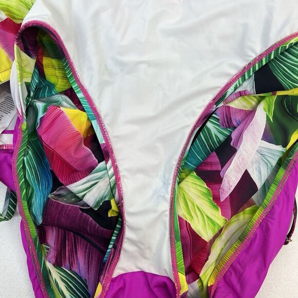 La Blanca Plus Sz 20W Tropic Of The Day Bandeau One-Piece Swimsuit Bright Colors - Picture 16 of 16